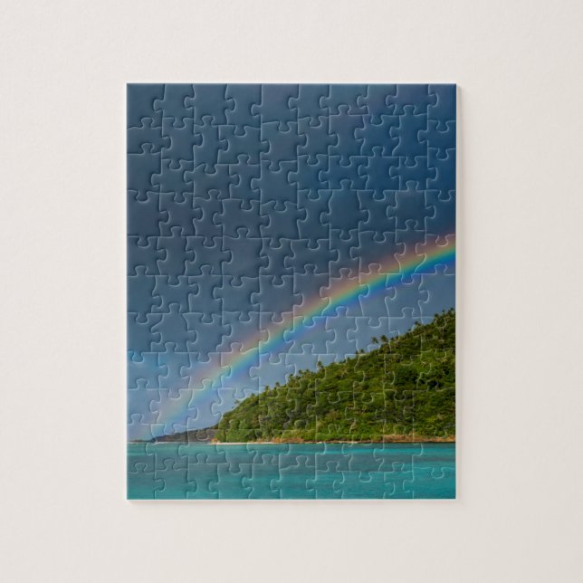 Puzzle Arcoiris sobre la isla, Samoa Americana (Vertical)