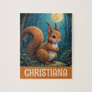 Puzzle Ardilla caprichosa linda personalizada