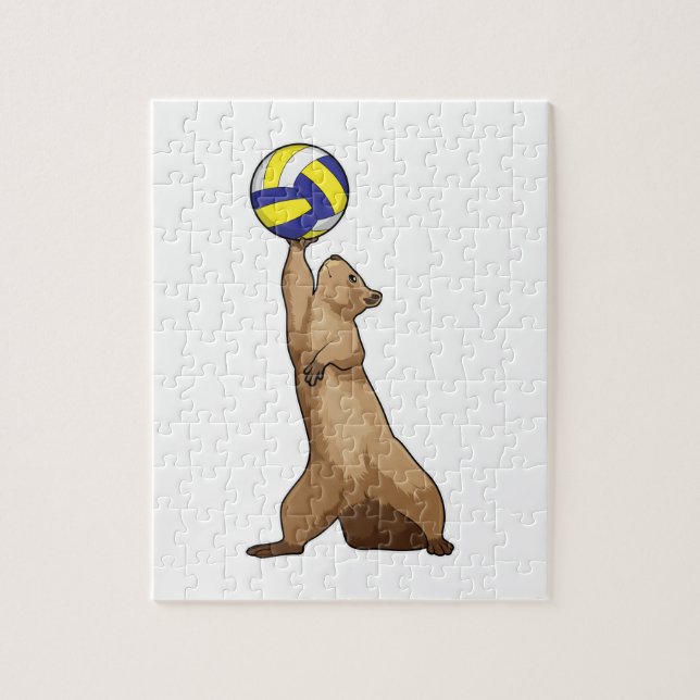 Puzzle Ardilla con voleibol (Vertical)