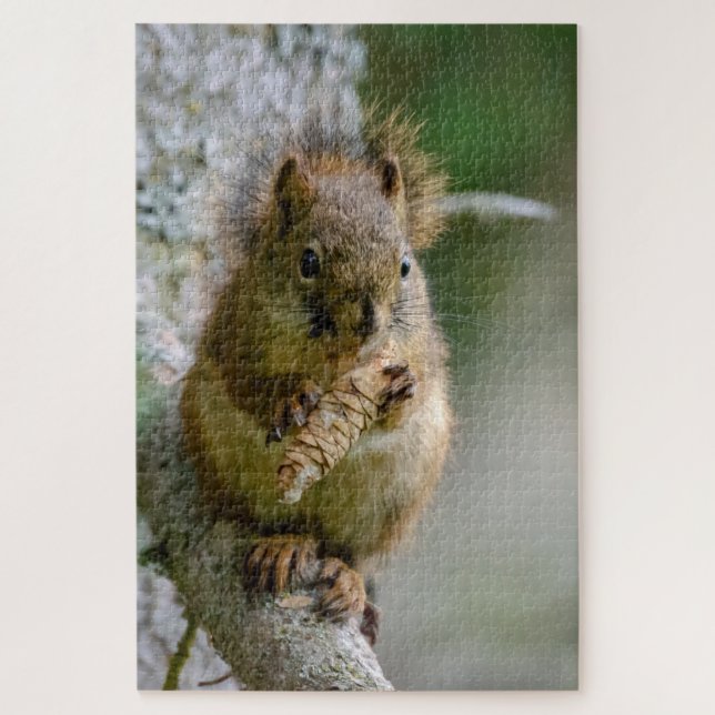 Puzzle Ardilla curiosa – Naturaleza de cerca (Vertical)