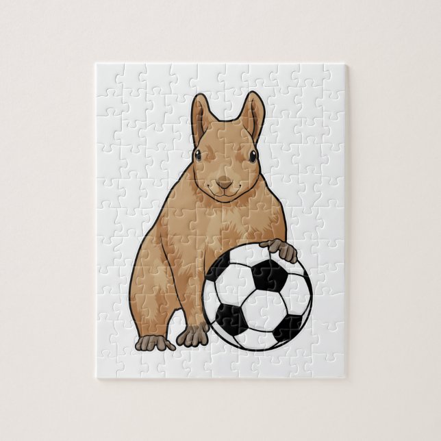 Puzzle ardilla en deportes de fútbol (Vertical)