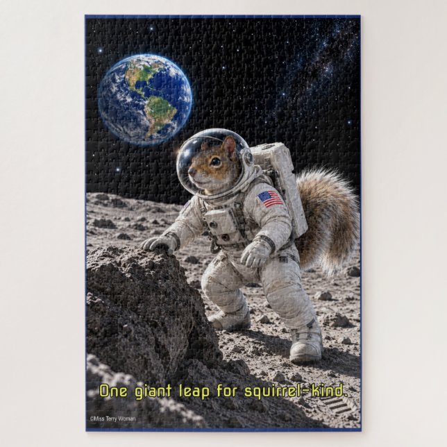 Puzzle Ardilla en el espacio (Vertical)