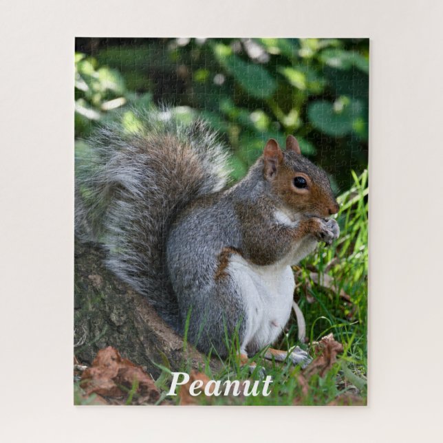 Puzzle Ardilla gris personalizada (Vertical)