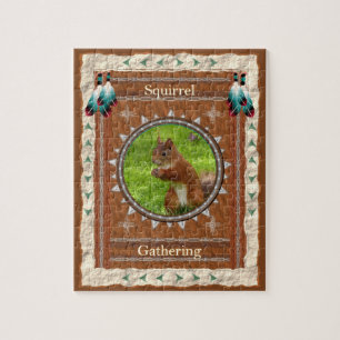 Puzzle Ardilla -    ReuniónRompecabezas con caja de rega