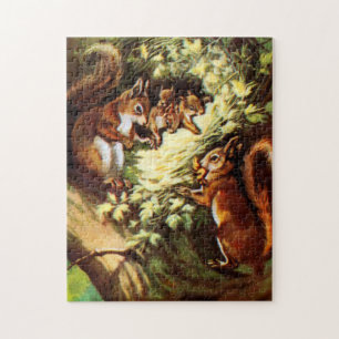 Puzzle Ardillas del vintage