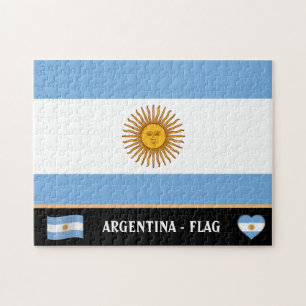 Puzzle Argentina: Bandera y país argentino / Argentina