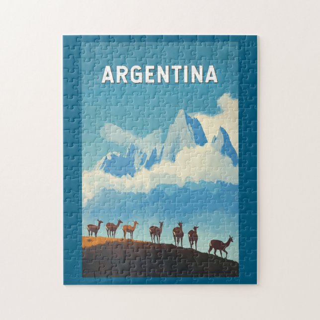 Puzzle Argentina Ilustracion Viaje de arte (Vertical)