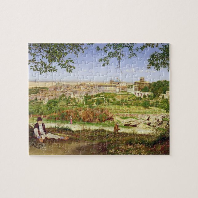Puzzle Ariccia, Italia, 1860 (aceite en el panel) (Horizontal)