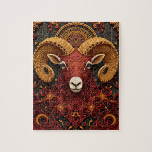 Puzzle Aries Zodiaco Quilling de Papel