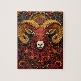 Puzzle Aries Zodiaco Quilling de Papel