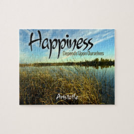 Puzzle Aristóteles cita Inspiradora "Felicidad"