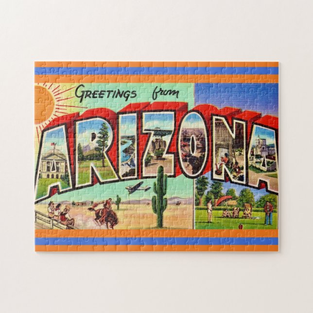 Puzzle Arizona Greeting Postcard (Horizontal)