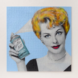 Puzzle Arlene Dahl en "Muerte por el aerosol del cabello"