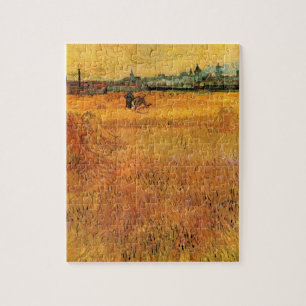 Puzzle Arles: Vista desde los campos de trigo por Vincent