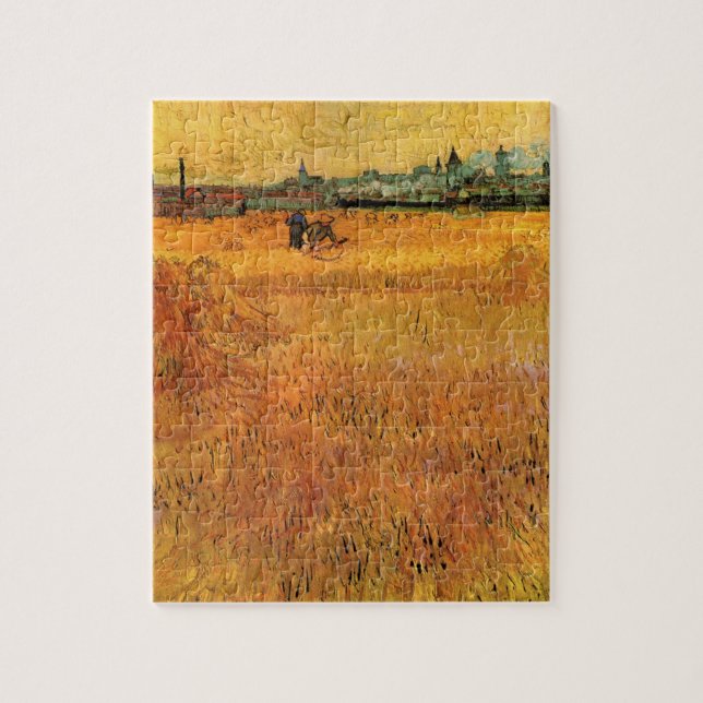 Puzzle Arles: Vista desde los campos de trigo por Vincent (Vertical)