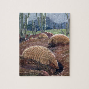 Puzzle Armadillos de Louis Sargent, animales salvajes de