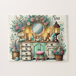 Puzzle Armario de cuidado personal vintage Spa Shabby Chi