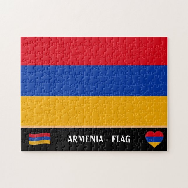 Puzzle Armenian Flag & Armenian country / Armenia (Horizontal)