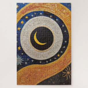 Puzzle Armonía celestial Mosaico Estrellas de luna de sol