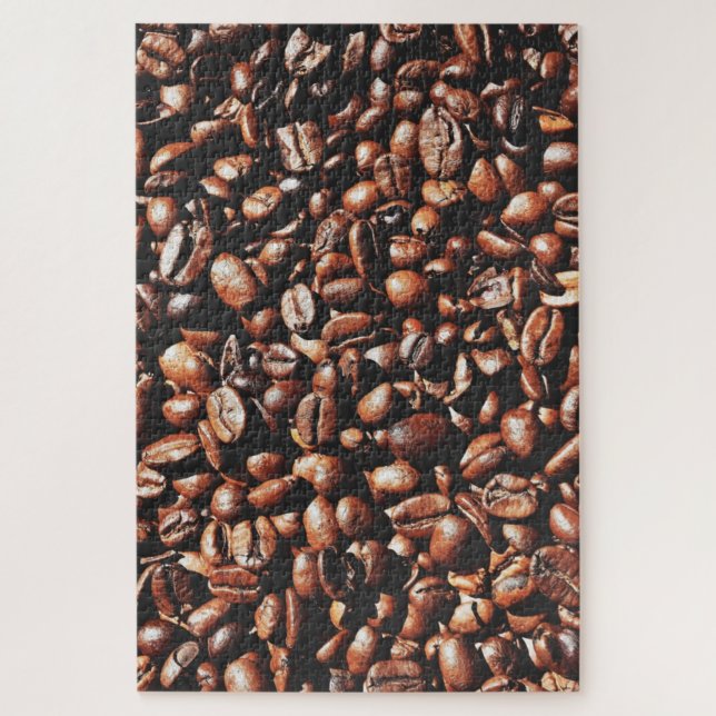 Puzzle Aromático café frijol - Me encanta el café - (Vertical)