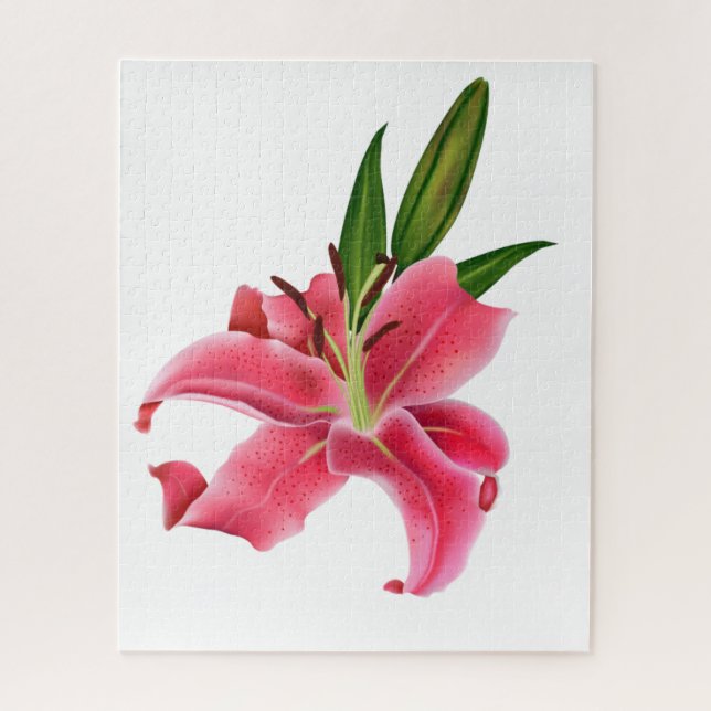 Puzzle Arompe Lirio Rosa Floral (Vertical)