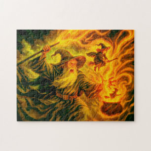 Puzzle Arquimago creando brujas en pintura al óleo