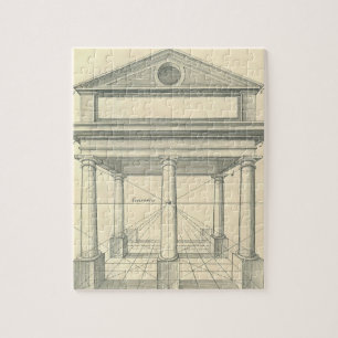 Puzzle Arquitectura antigua, pórtico romano con columnas