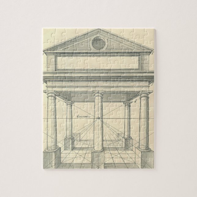 Puzzle Arquitectura antigua, pórtico romano con columnas (Vertical)
