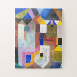 Puzzle Arquitectura colorida de Paul Klee, arte abstracto