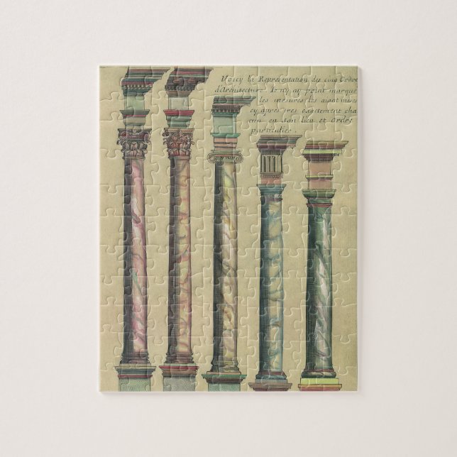 Puzzle Arquitectura de época, los 5 pedidos arquitectónic (Vertical)