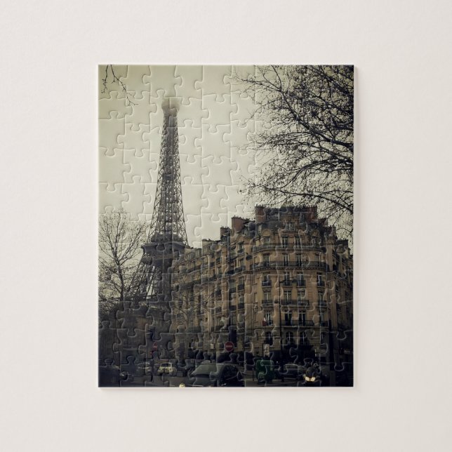 Puzzle Arquitectura del edificio de la Torre Eiffel de Pa (Vertical)