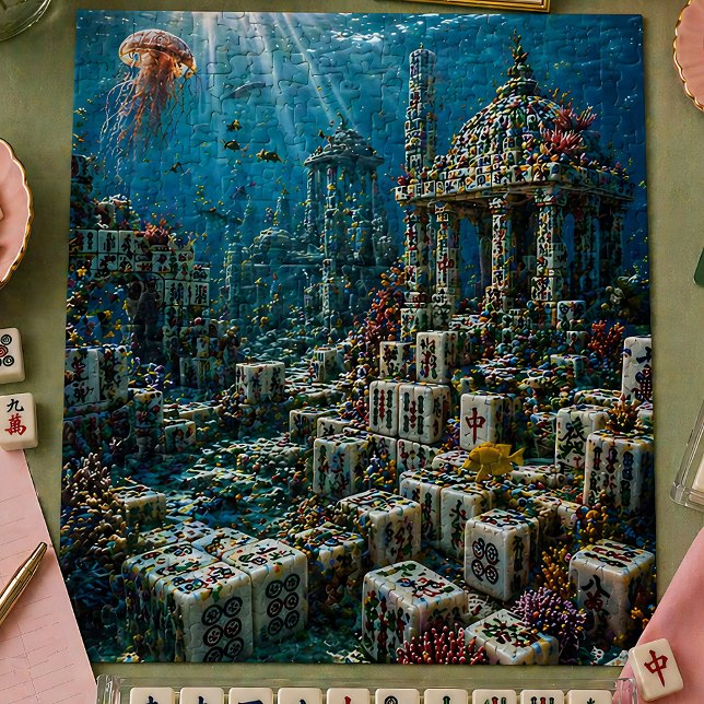 Puzzle Arrecife de Tejas de Mahjong Submarino Océano Cora (Subido por el creador)