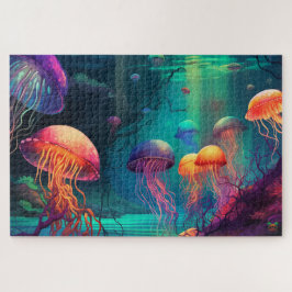 Puzzle Arrecife 🐙 Luminescente: Sueños de medusas 🌊