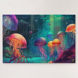 Puzzle Arrecife 🐙 Luminescente: Sueños de medusas 🌊