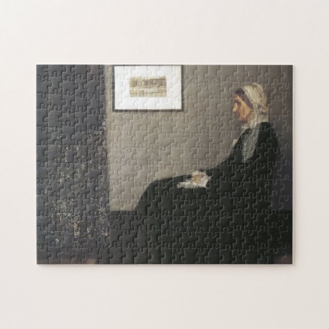Puzzle Arreglo en gris y negro - Madre del silbador (Horizontal)