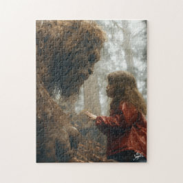 Puzzle Arrojándose los pies gigantes escuchando un rompec