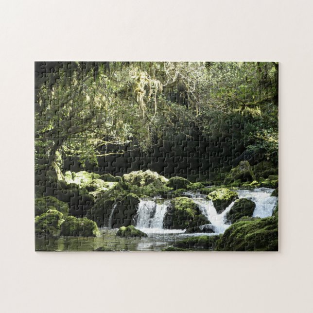 Puzzle Arroyo neozelandés con foto natural de cascadas (Horizontal)