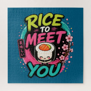 Puzzle Arroz para Conocerte – Diseño de Sushi Kawaii Lind