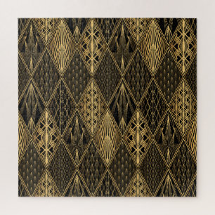 Puzzle Art Deco Black Gold Elegance