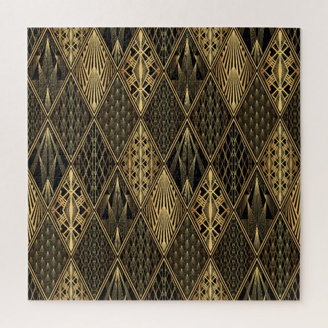 Puzzle Art Deco Black Gold Elegance (Vertical)
