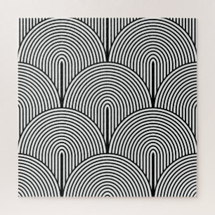 Puzzle Art Deco, Blanco Negro De Lujo.