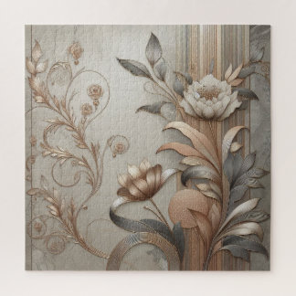 Puzzle Art Deco: Elegantes botánicas y lujo geométrico