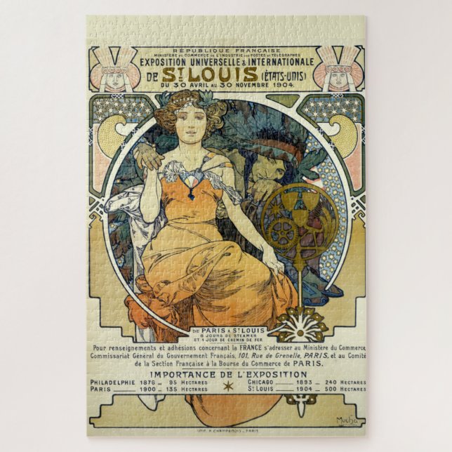 Puzzle Art Nouveau 1904 World's Fair by Alphonse Mucha (Vertical)