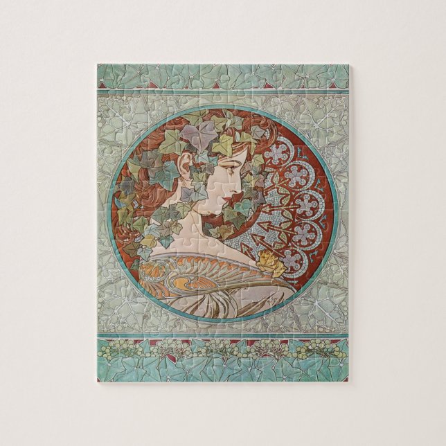 Puzzle Art Nouveau Alphonse Mucha Ivy Chica Poster (Vertical)