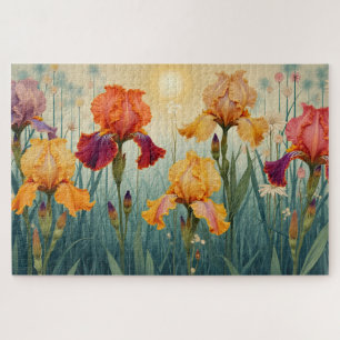 Puzzle Art Nouveau Colorful Iris