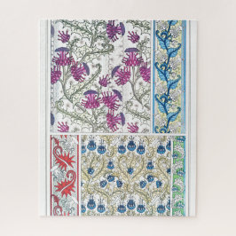 Puzzle Art Nouveau flor de cardo floral arte textil