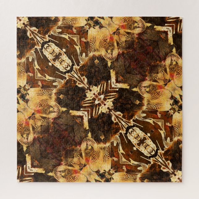 Puzzle Art Nouveau: La cosecha de oro marrón (Vertical)