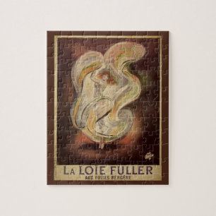 Puzzle Art Nouveau vintage, bailarina moderna La Loie Ful