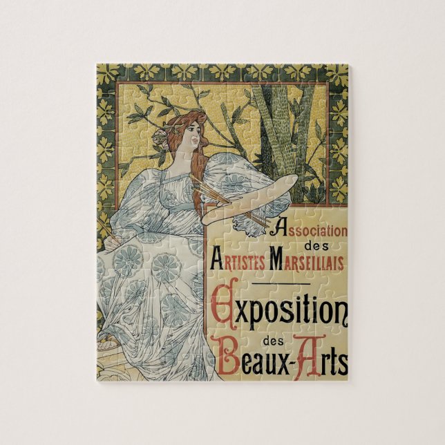 Puzzle Art Nouveau vintage, Exposición de Bellas Artes (Vertical)