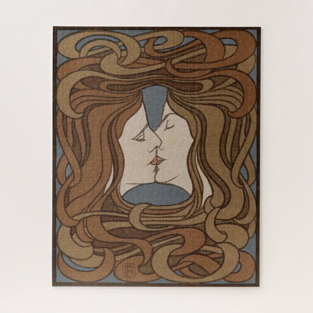 Puzzle Art Nouveau vintage The Kiss (Vertical)